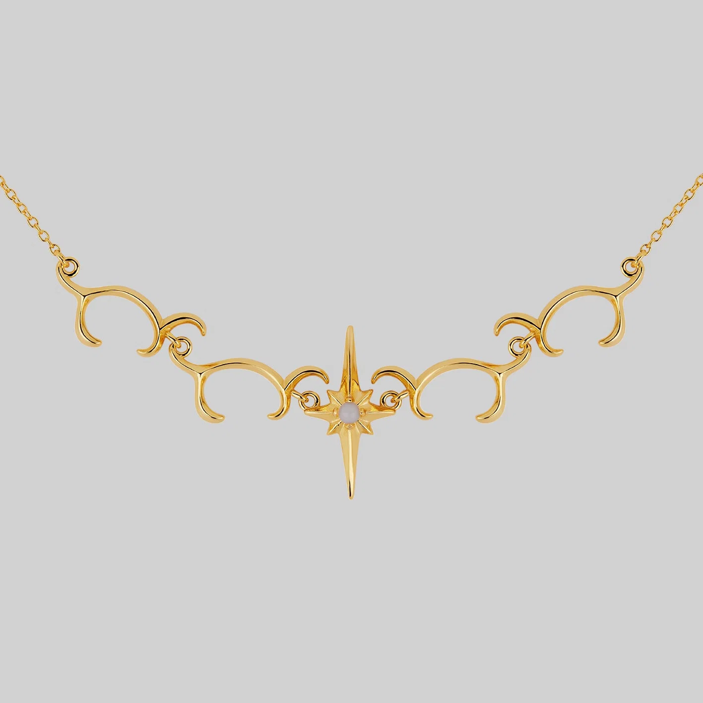 CASSIUS. Star Flare & Waves Opalite Necklace - Gold