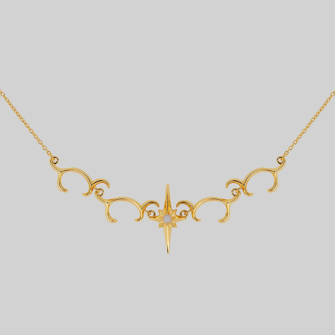 CASSIUS. Star Flare & Waves Opalite Necklace - Gold - Image 3