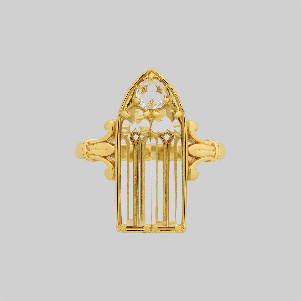 CLERESTORY. Cathedral Glass Window Ring - Gold - Image 2