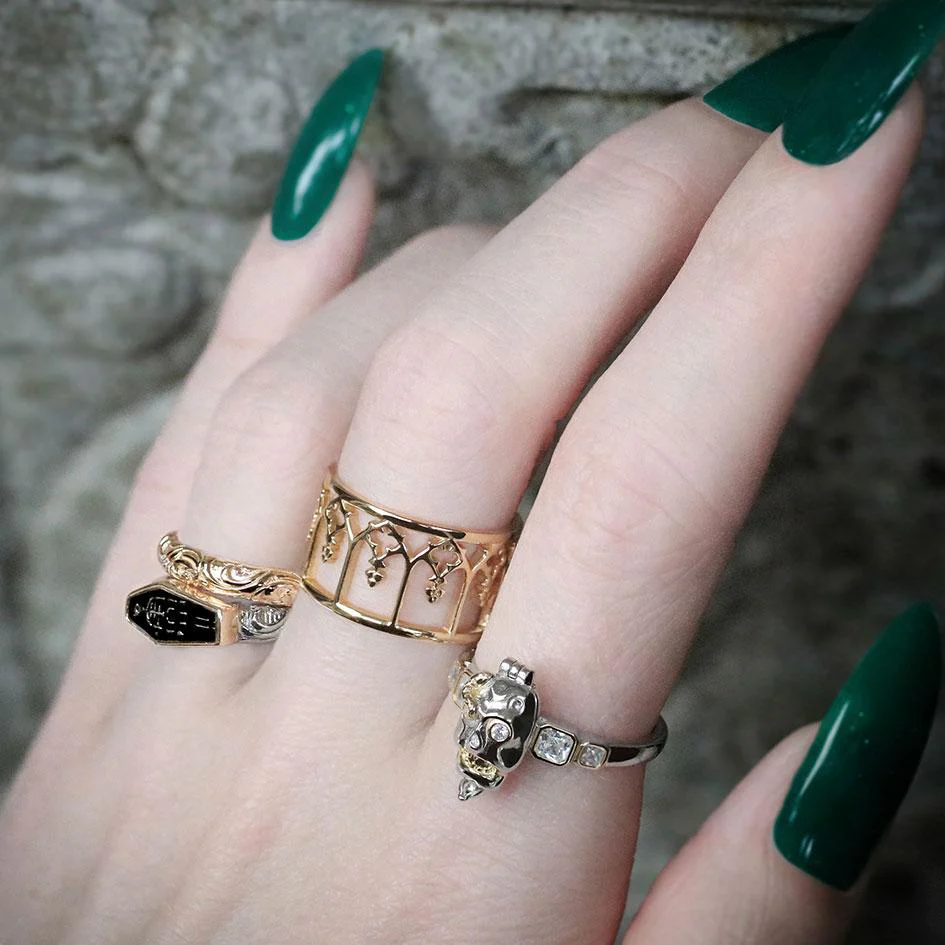 CRYPT. Momento Mori Skeleton Ring - Silver - Image 3