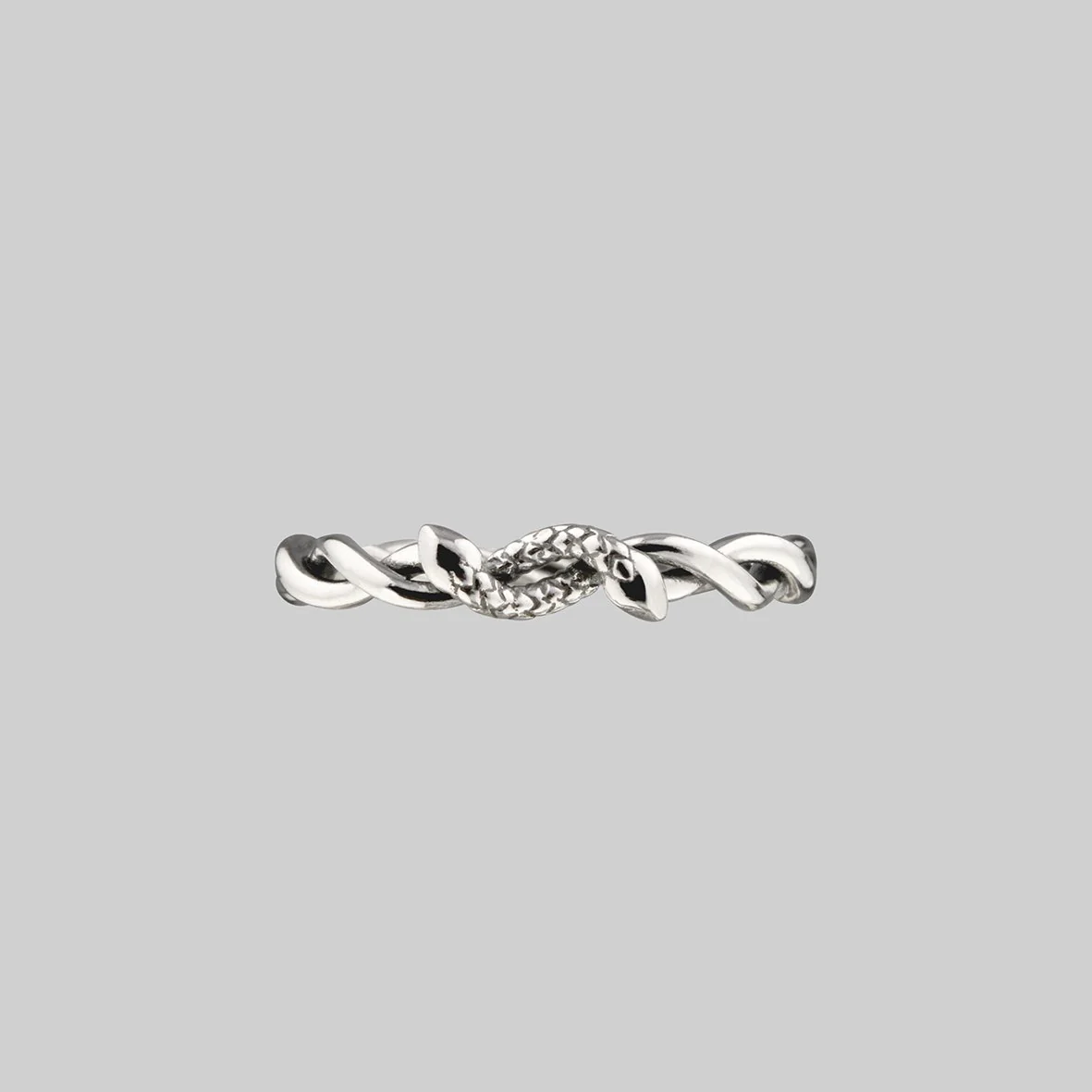 DEVISE. Double Headed Snake Twist Ring - Silver - Image 2