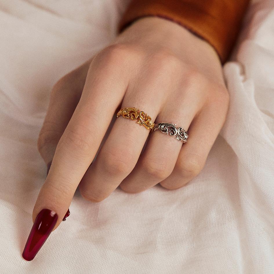 IMPERIAL. Ornate Flourish Ring - Silver - Image 2