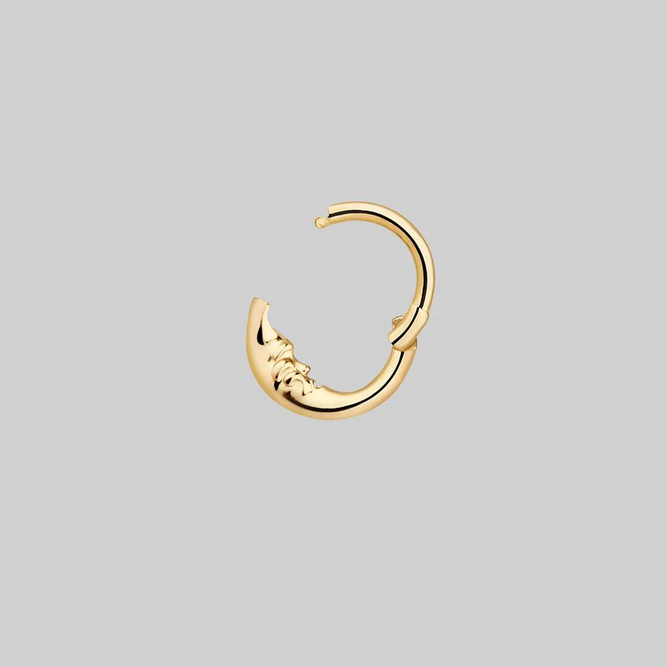 MAN IN THE MOON. Gold Clicker Ring - Septum - Image 3