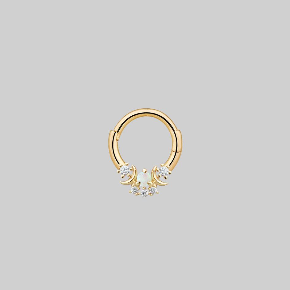 MOONDANCE. Moon Gold Clicker Ring - Septum - Image 2