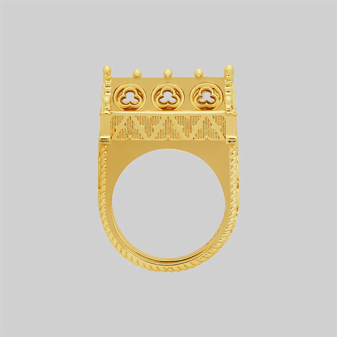 SACRARIUM. Secret Tomb Double Ring - Gold - Image 6