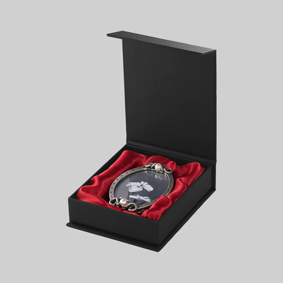 SERPENTINE. Double Serpent Pearl Photo Frame - Silver - Image 5