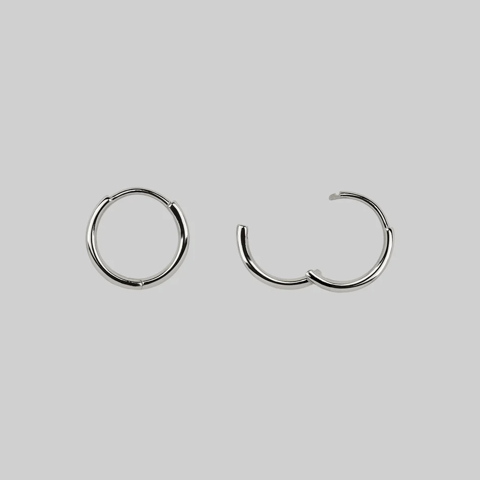 MORALITY. Skeleton Coffin Hoop Earrings - Silver - Image 4