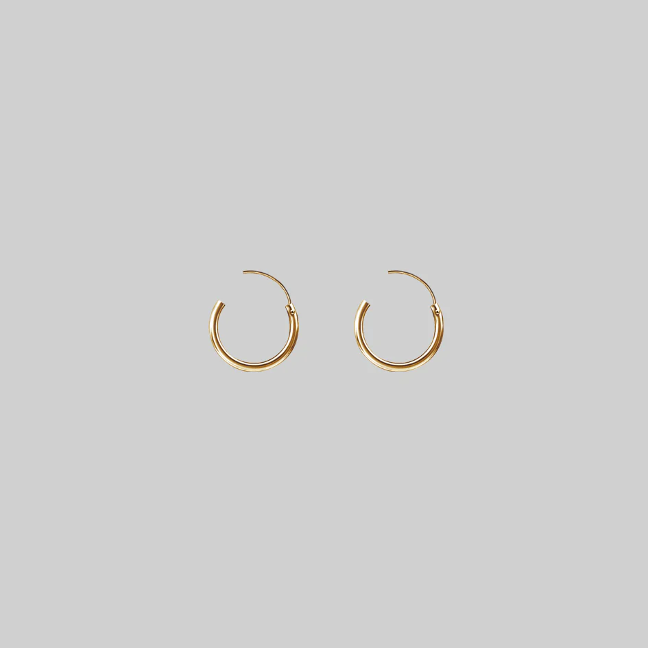 Small Gold Hoops - Image 6