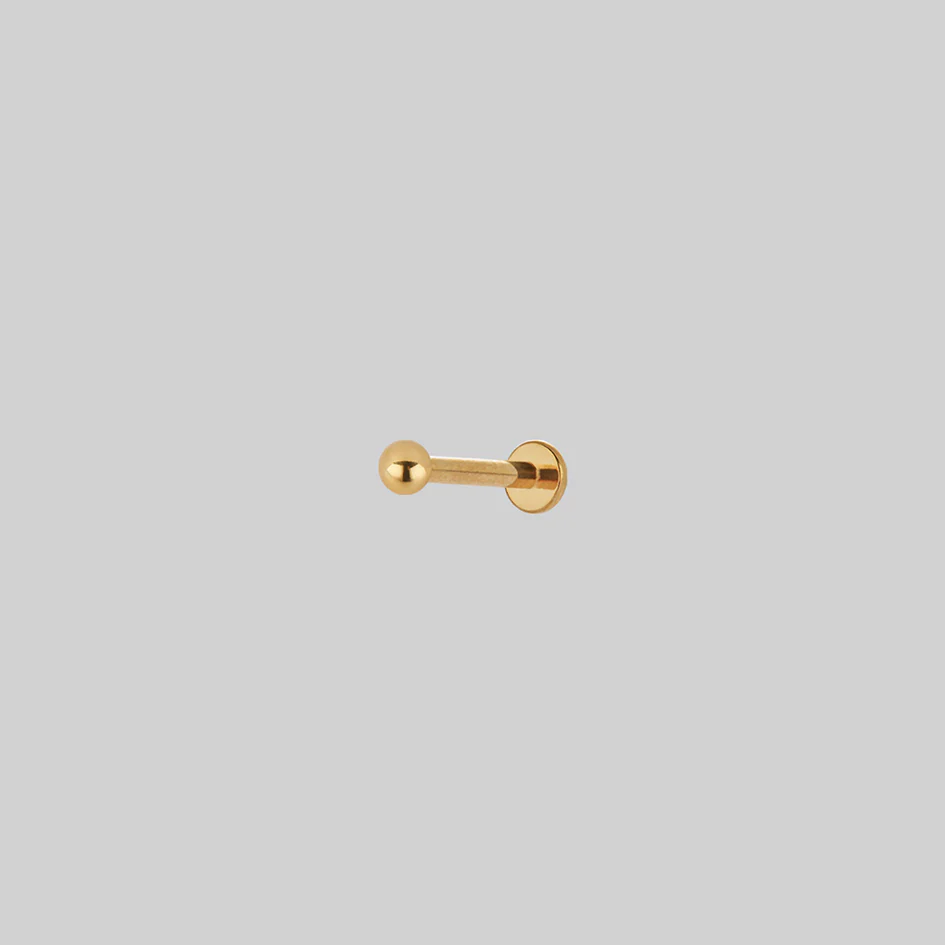 Titanium Flatback Stud - Gold