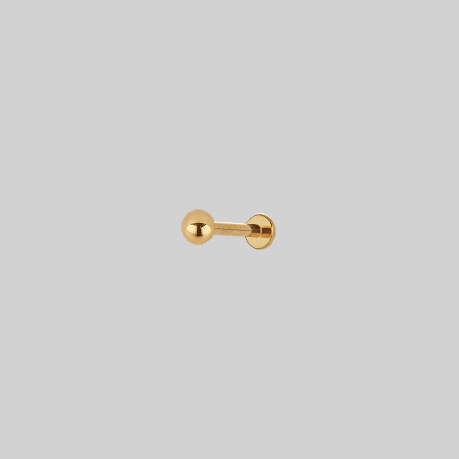 Titanium Flatback Stud - Gold - Image 4