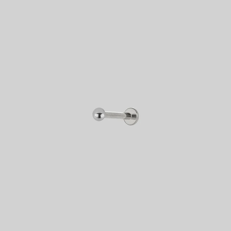 Titanium Flatback Stud - Silver