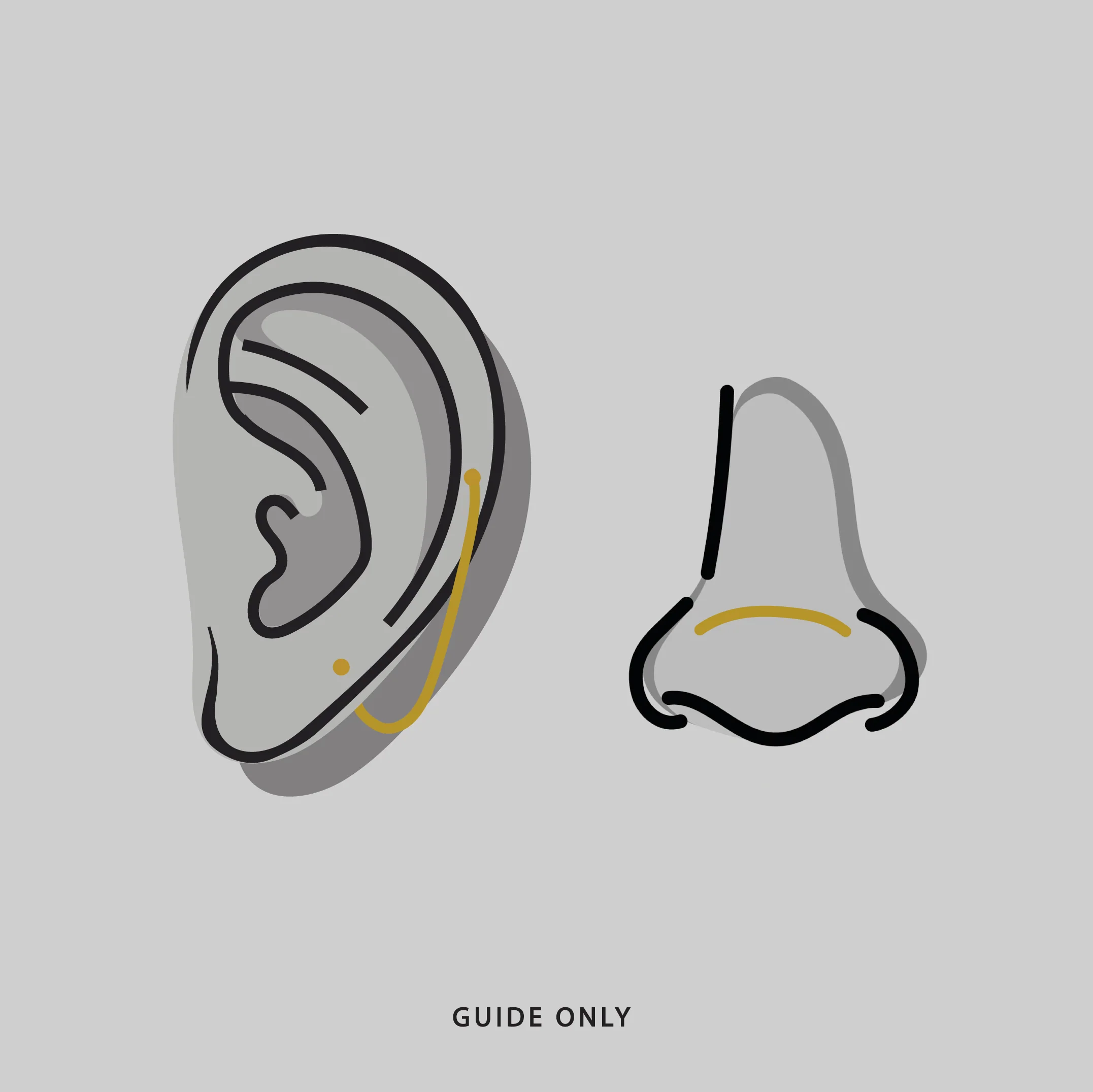 Titanium Piercing Chain - Gold - Image 3