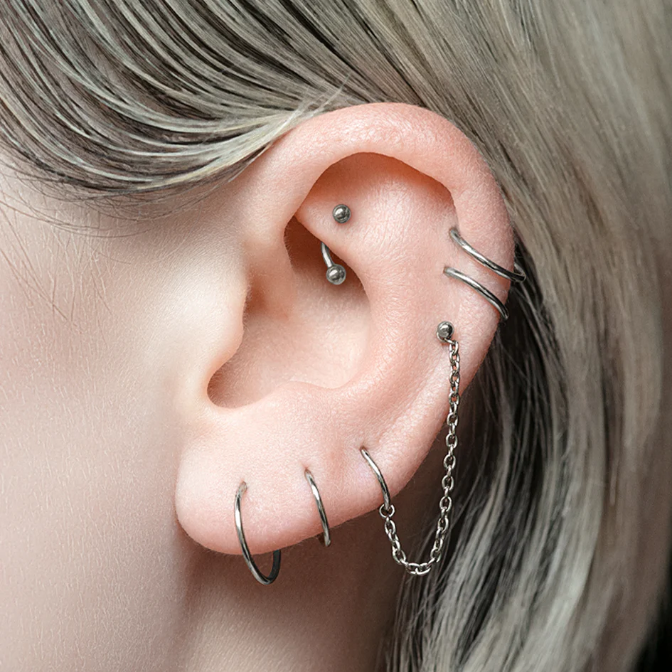Titanium Piercing Chain - Silver - Image 2