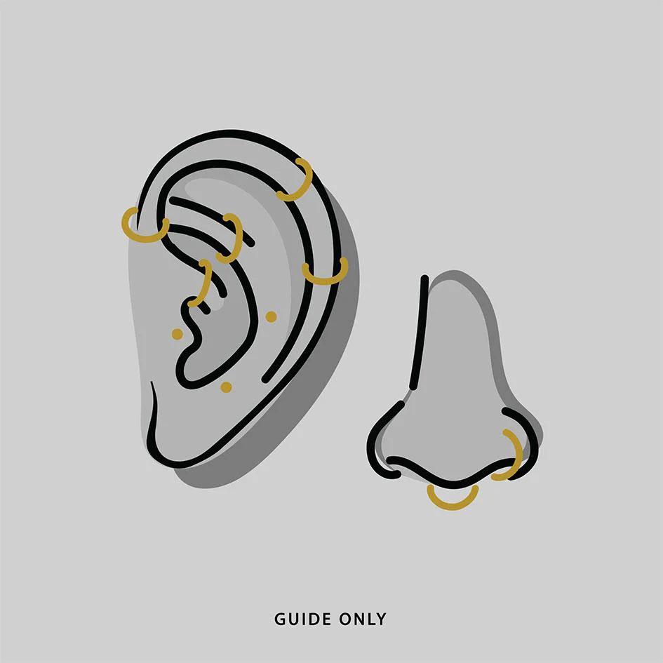 TUTSI EXTRA MINI. Gold Titanium Septum Clicker Ring - Image 3