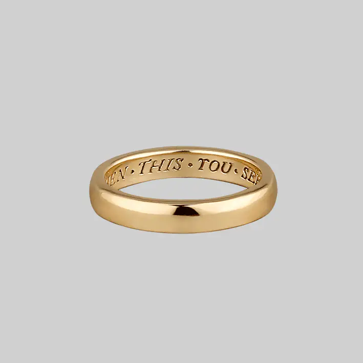 When This You See Remember Me Posie Ring - Gold - Image 2