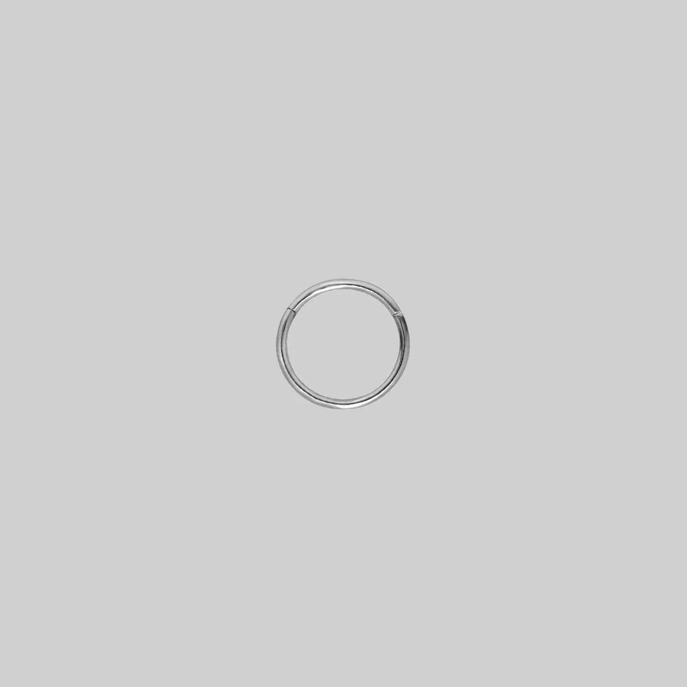ZEN EXTRA MINI. Silver Titanium Septum Clicker Ring - Image 5